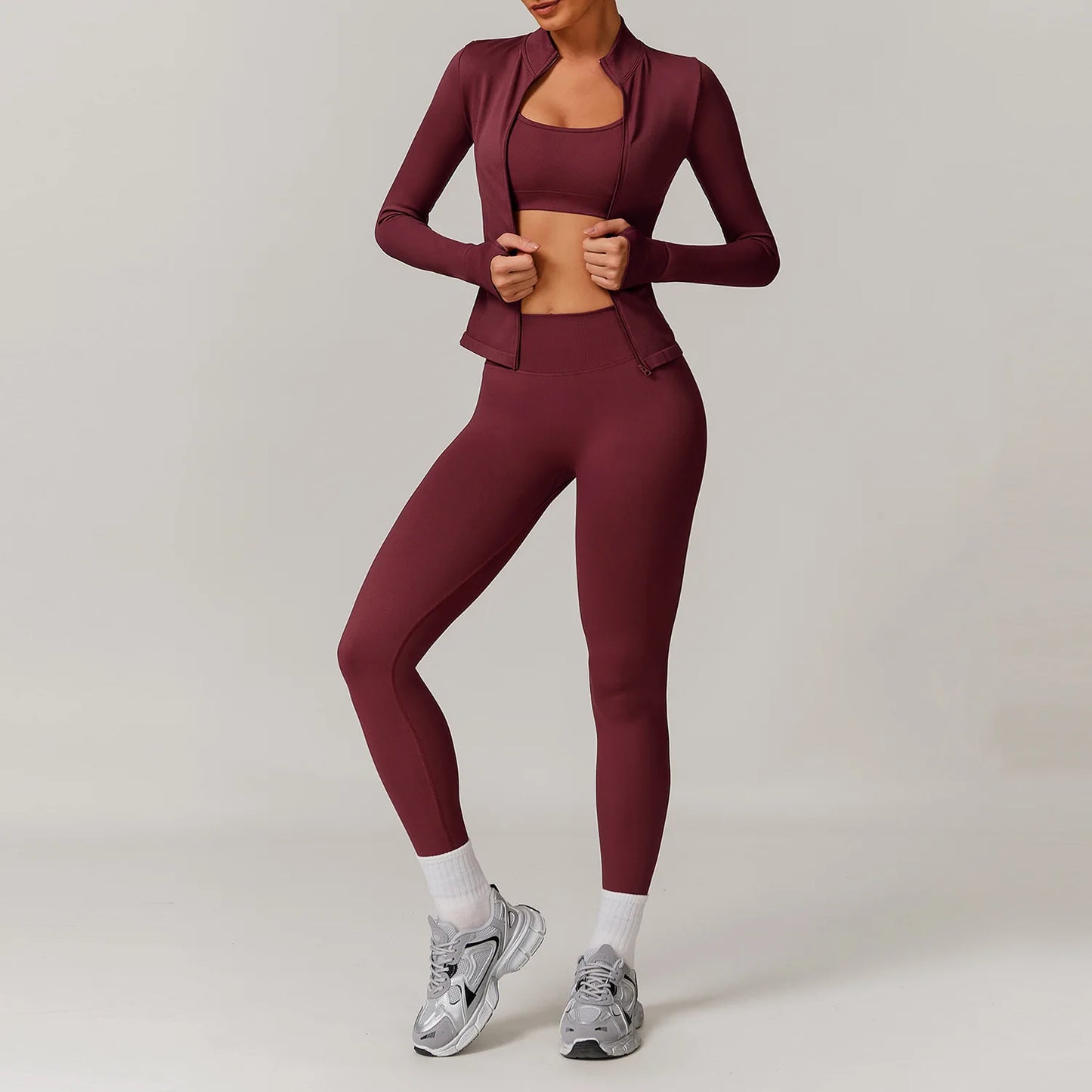 Seamless Yoga Set for Women – 2/3PCS Gym Outfit with Sports Bra & short leggings