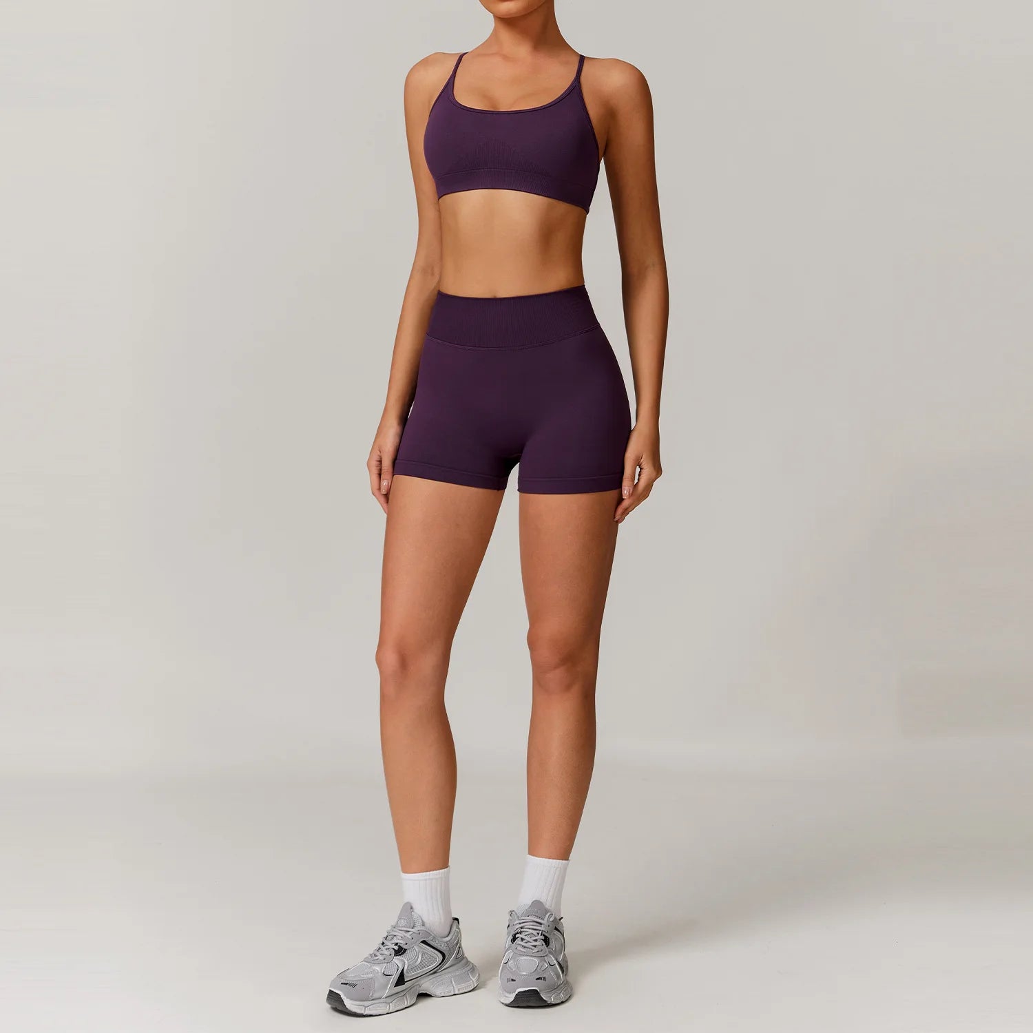 Seamless Yoga Set for Women – 2/3PCS Gym Outfit with Sports Bra & short leggings