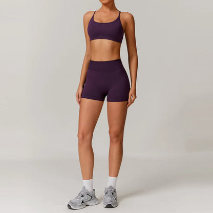 Seamless Yoga Set for Women – 2/3PCS Gym Outfit with Sports Bra & short leggings