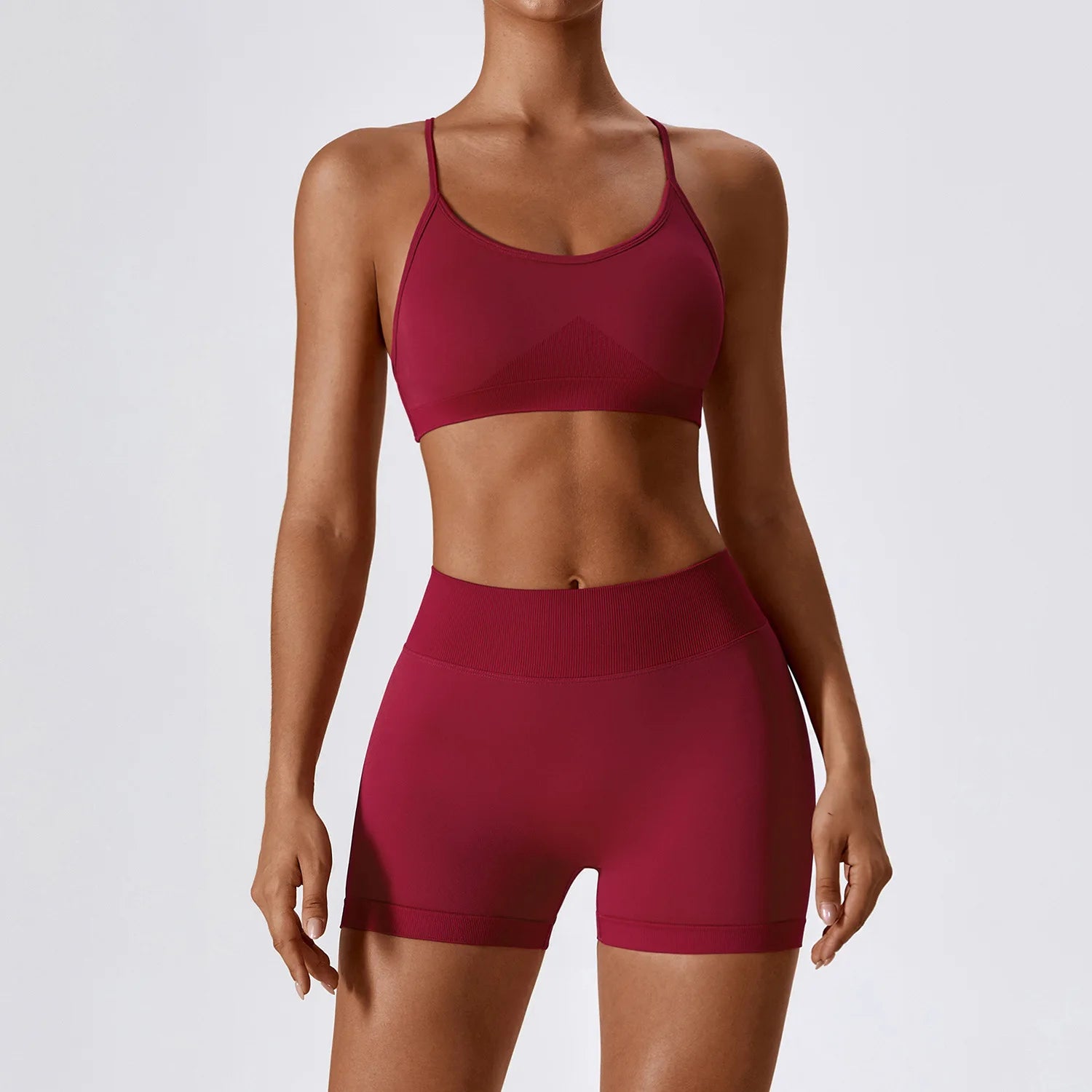 Seamless Yoga Set for Women – 2/3PCS Gym Outfit with Sports Bra & short leggings