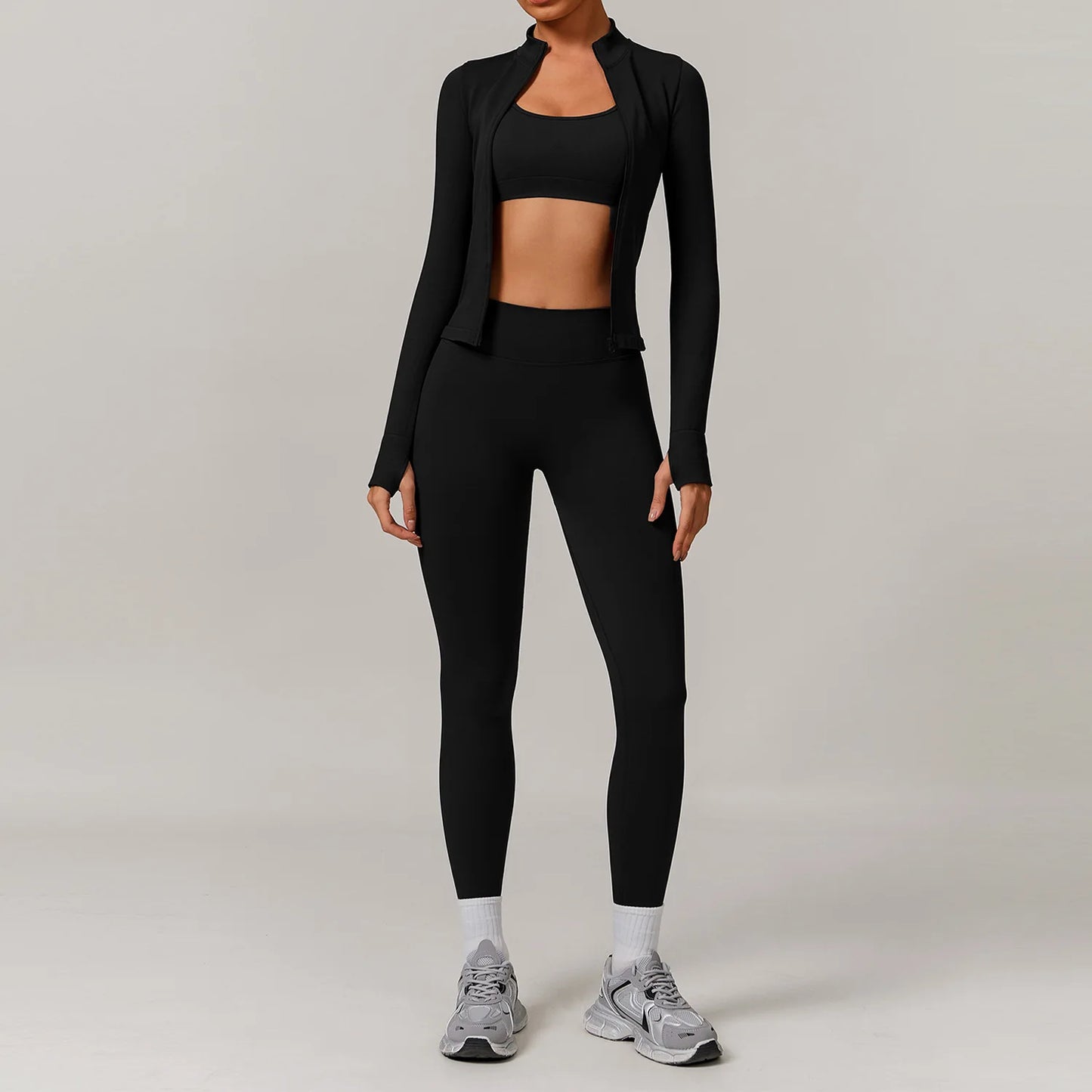 Seamless Yoga Set for Women – 2/3PCS Gym Outfit with Sports Bra & short leggings