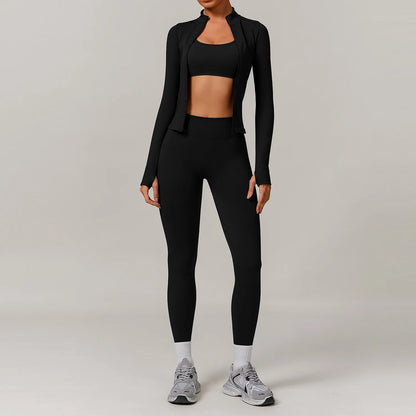 Seamless Yoga Set for Women – 2/3PCS Gym Outfit with Sports Bra & short leggings