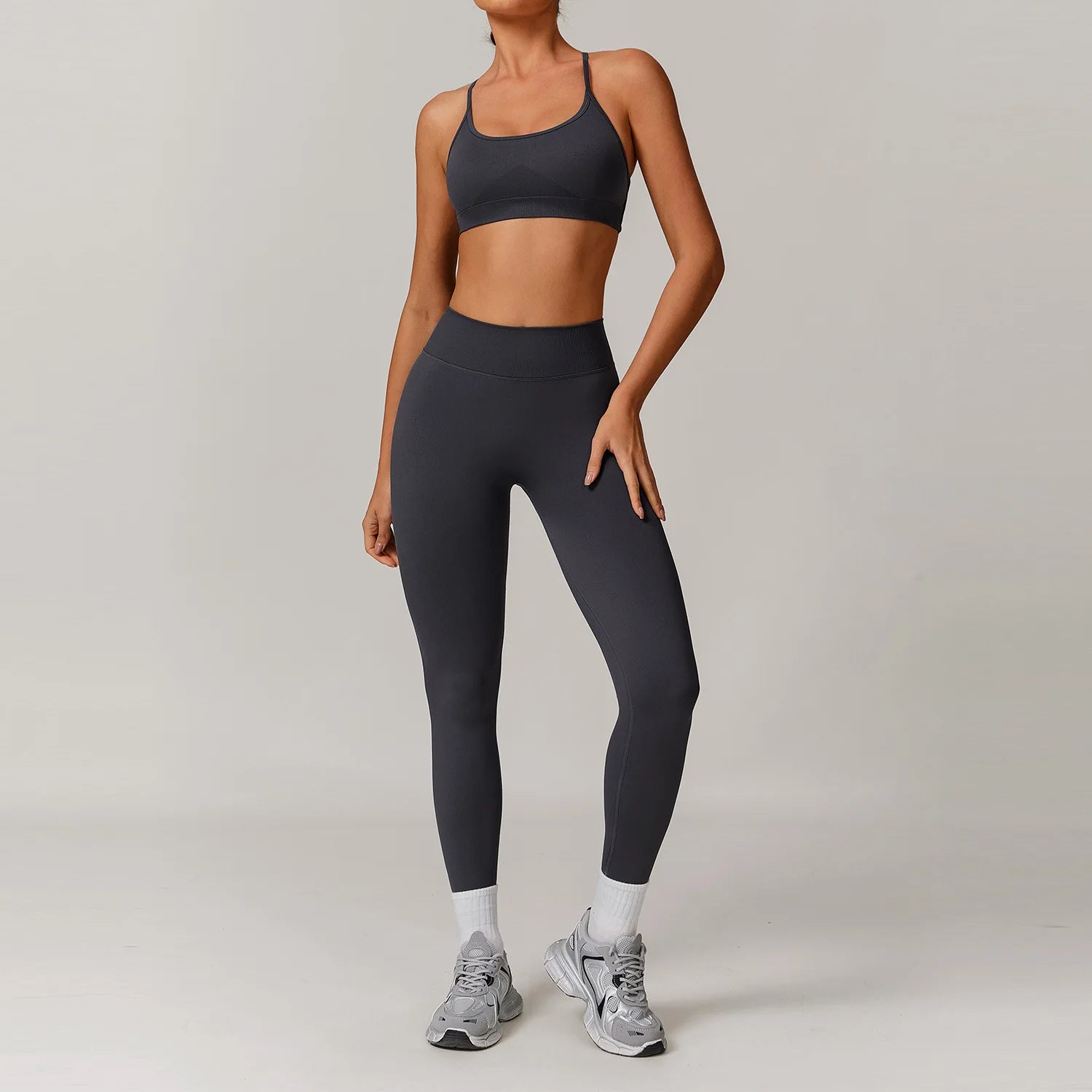 Seamless Yoga Set for Women – 2/3PCS Gym Outfit with Sports Bra & short leggings