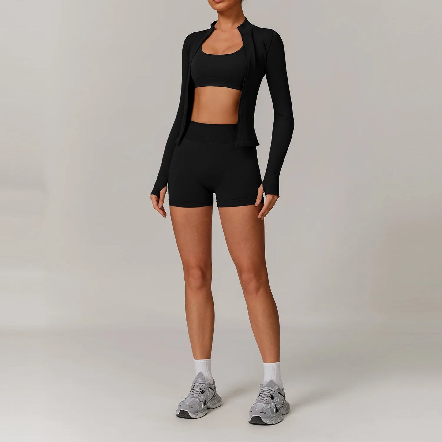 Seamless Yoga Set for Women – 2/3PCS Gym Outfit with Sports Bra & short leggings