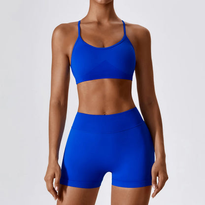 Seamless Yoga Set for Women – 2/3PCS Gym Outfit with Sports Bra & short leggings