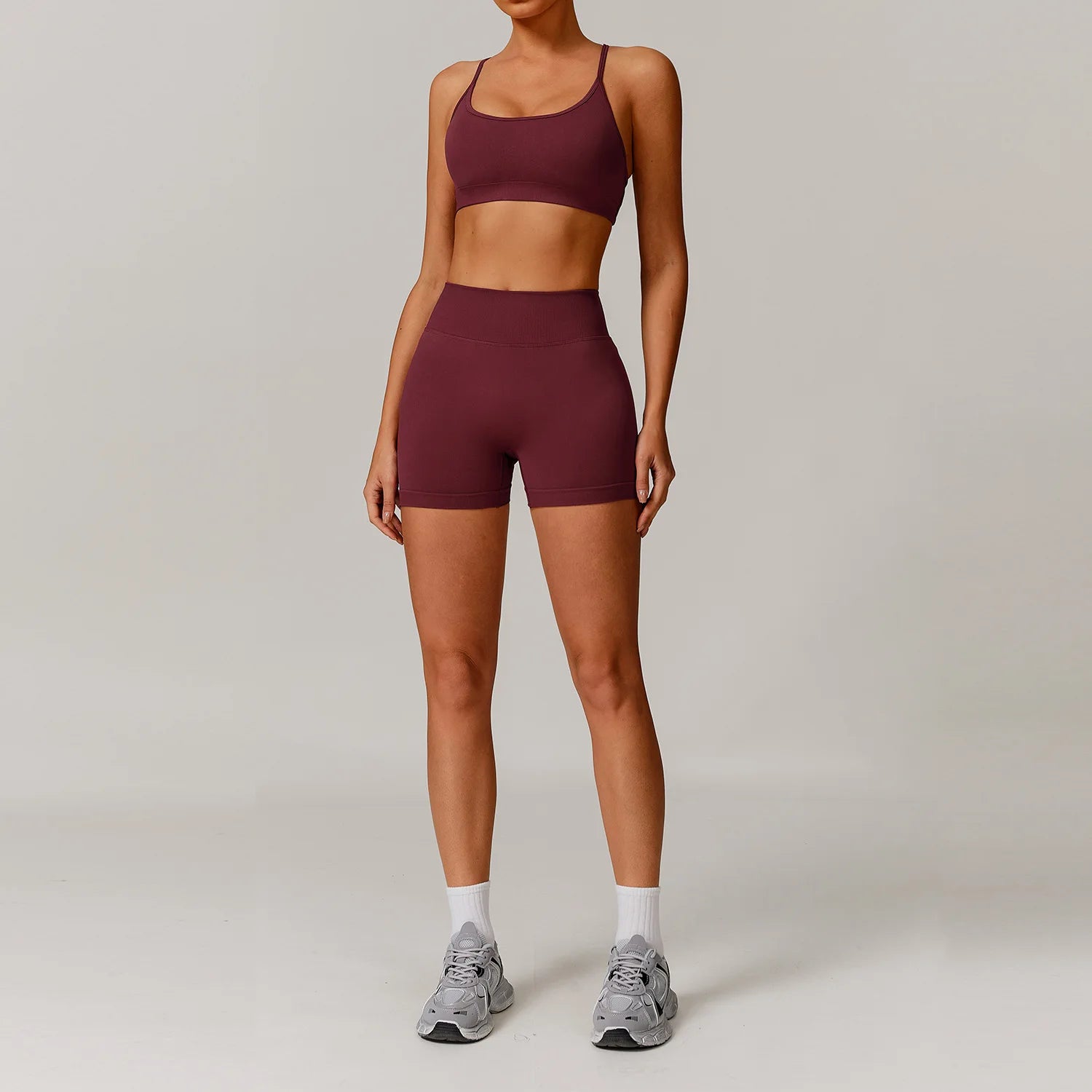 Seamless Yoga Set for Women – 2/3PCS Gym Outfit with Sports Bra & short leggings