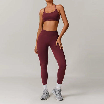 Seamless Yoga Set for Women – 2/3PCS Gym Outfit with Sports Bra & short leggings