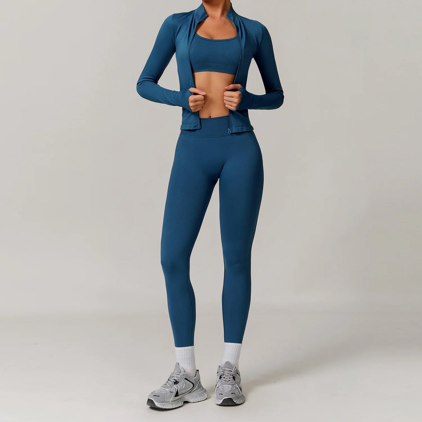 Seamless Yoga Set for Women – 2/3PCS Gym Outfit with Sports Bra & short leggings