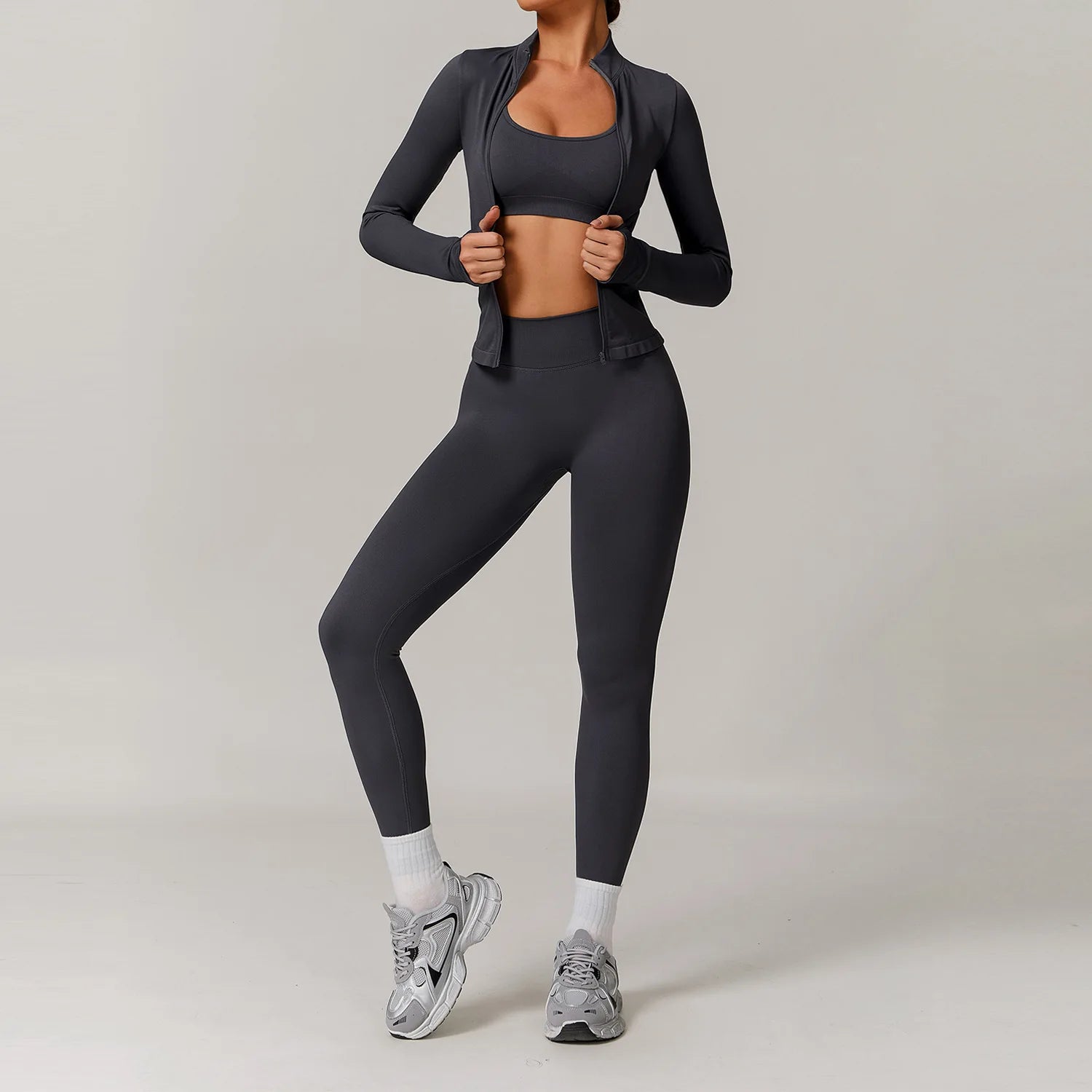 Seamless Yoga Set for Women – 2/3PCS Gym Outfit with Sports Bra & short leggings