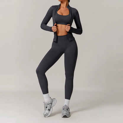 Seamless Yoga Set for Women – 2/3PCS Gym Outfit with Sports Bra & short leggings