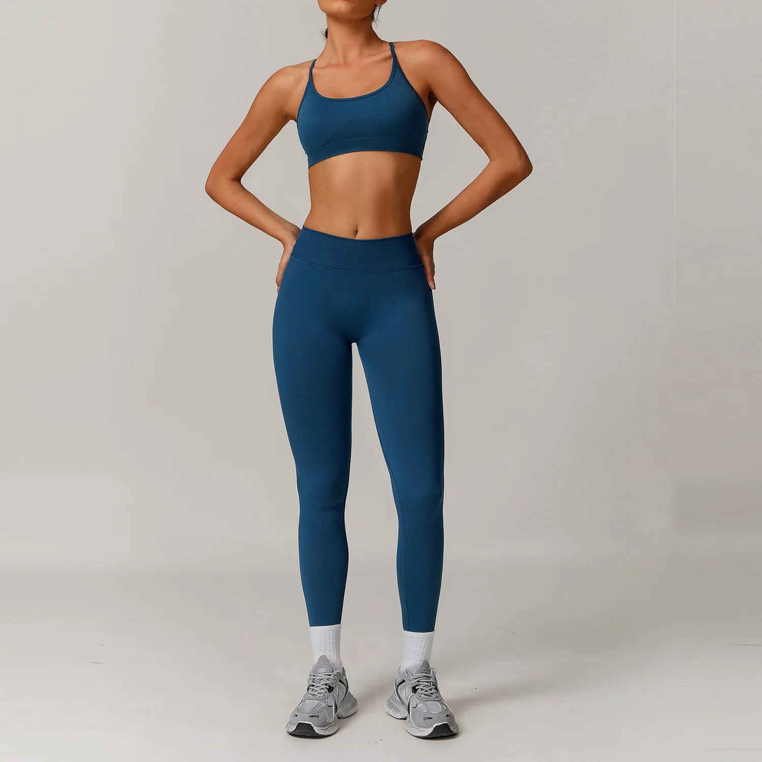 Seamless Yoga Set for Women – 2/3PCS Gym Outfit with Sports Bra & short leggings