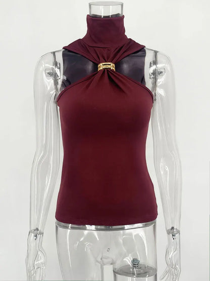 Summer Fashion Sexy Tank Top Pullover for Women Slim Off-Shoulder Patchwork Strapless Y2K Vest Top Female Cropped Top 2025