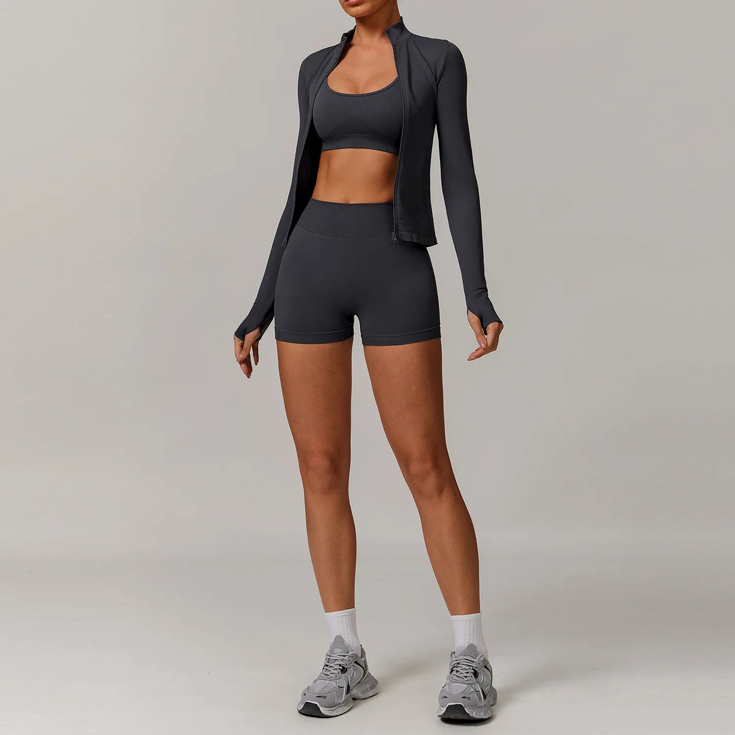 Seamless Yoga Set for Women – 2/3PCS Gym Outfit with Sports Bra & short leggings
