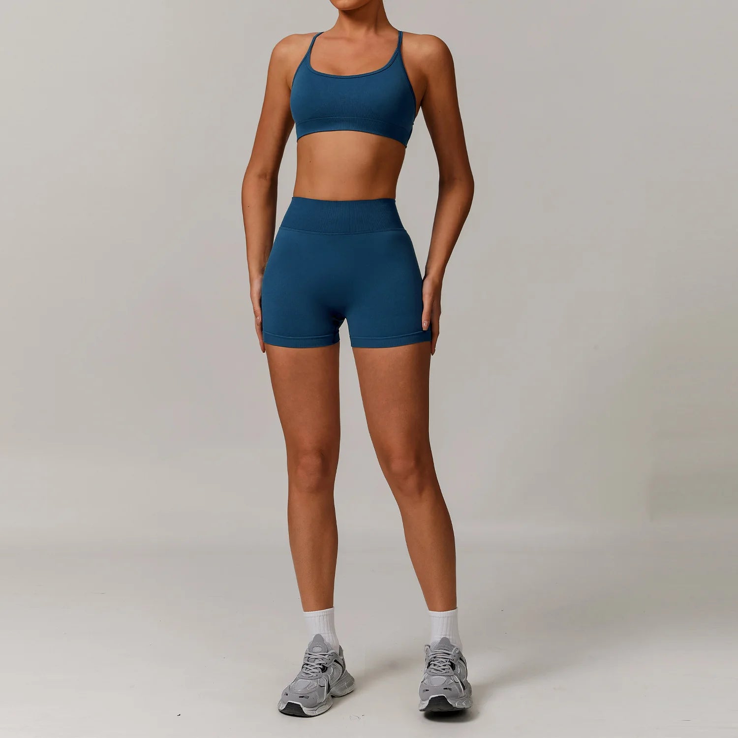 Seamless Yoga Set for Women – 2/3PCS Gym Outfit with Sports Bra & short leggings