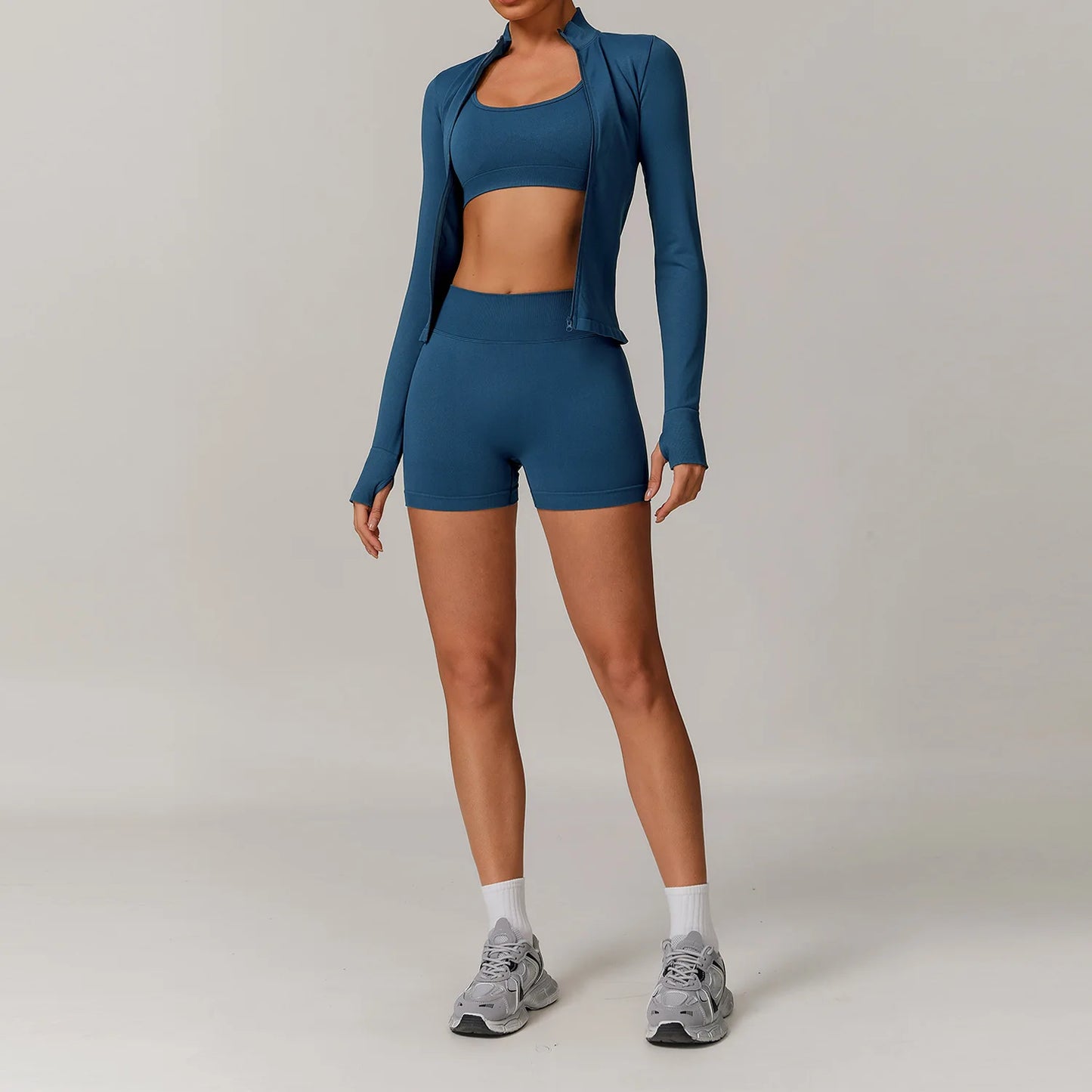 Seamless Yoga Set for Women – 2/3PCS Gym Outfit with Sports Bra & short leggings