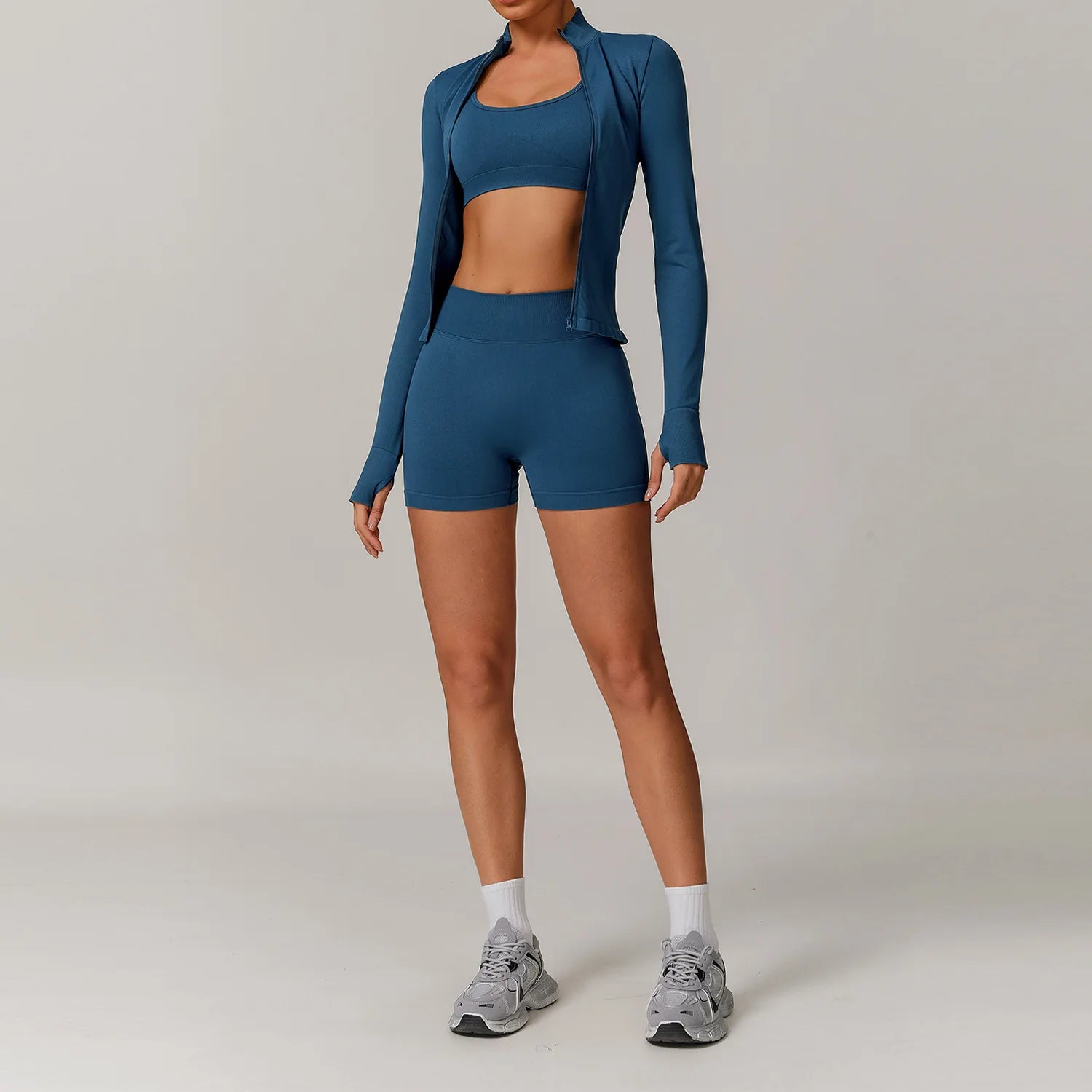 Seamless Yoga Set for Women – 2/3PCS Gym Outfit with Sports Bra & short leggings