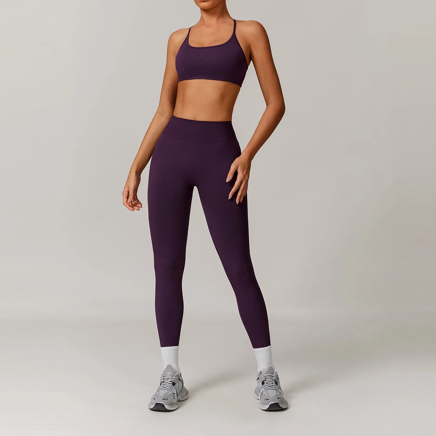 Seamless Yoga Set for Women – 2/3PCS Gym Outfit with Sports Bra & short leggings