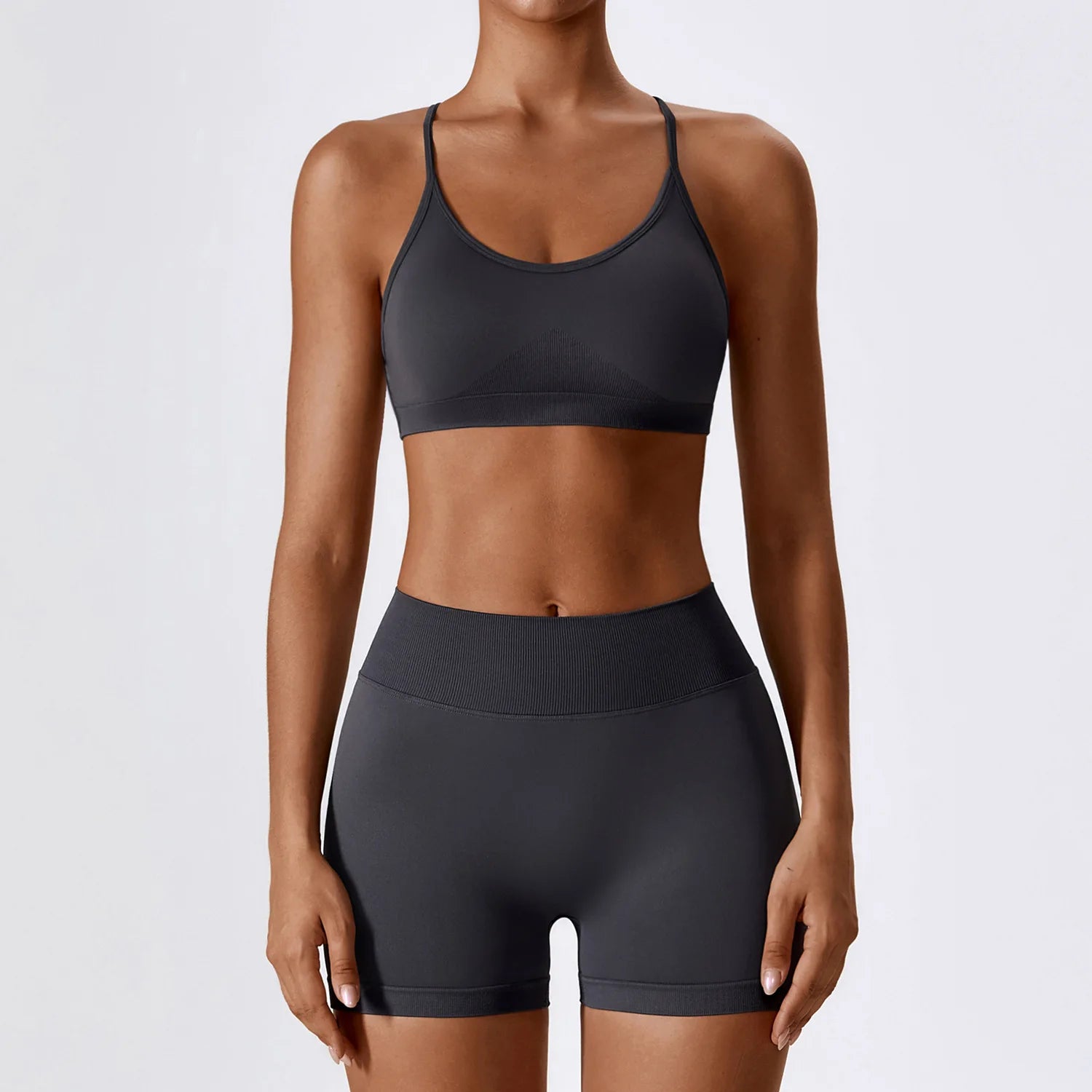 Seamless Yoga Set for Women – 2/3PCS Gym Outfit with Sports Bra & short leggings