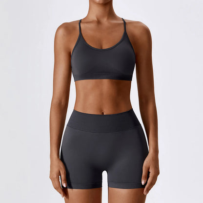 Seamless Yoga Set for Women – 2/3PCS Gym Outfit with Sports Bra & short leggings