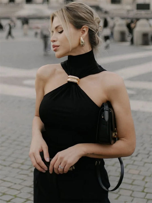 Summer Fashion Sexy Tank Top Pullover for Women Slim Off-Shoulder Patchwork Strapless Y2K Vest Top Female Cropped Top 2025