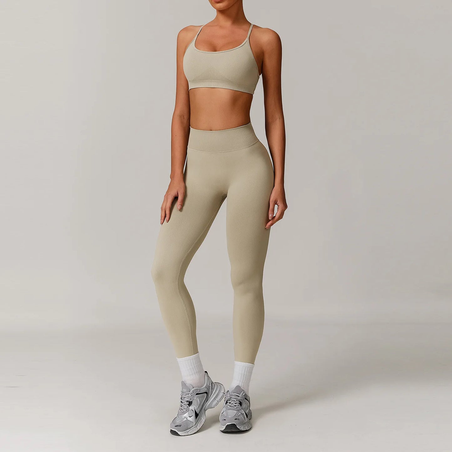 Seamless Yoga Set for Women – 2/3PCS Gym Outfit with Sports Bra & short leggings