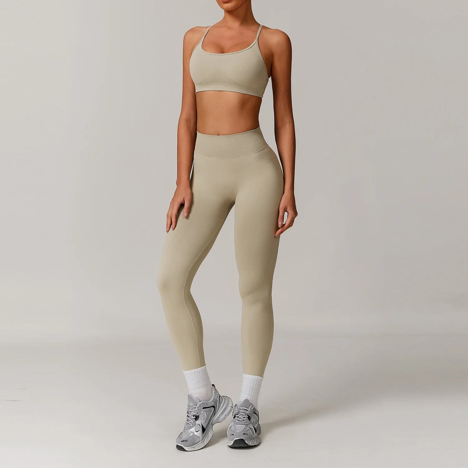 Seamless Yoga Set for Women – 2/3PCS Gym Outfit with Sports Bra & short leggings